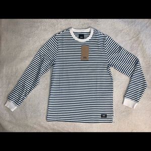 Green/blue and white striped medium vans long sleeve brand new with tags